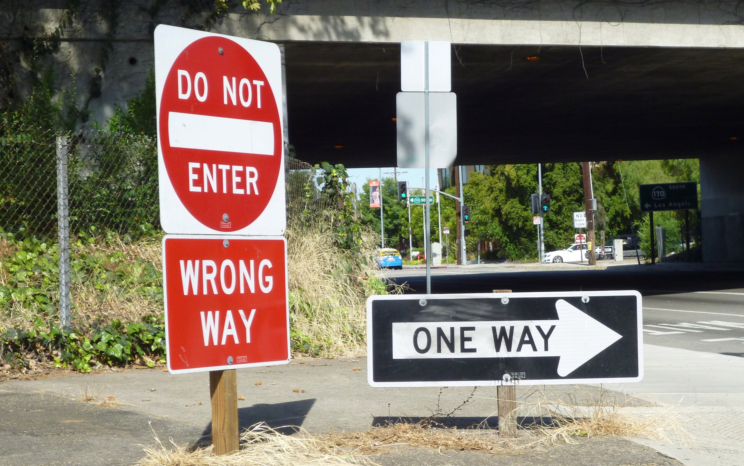 Wrong Way Sign