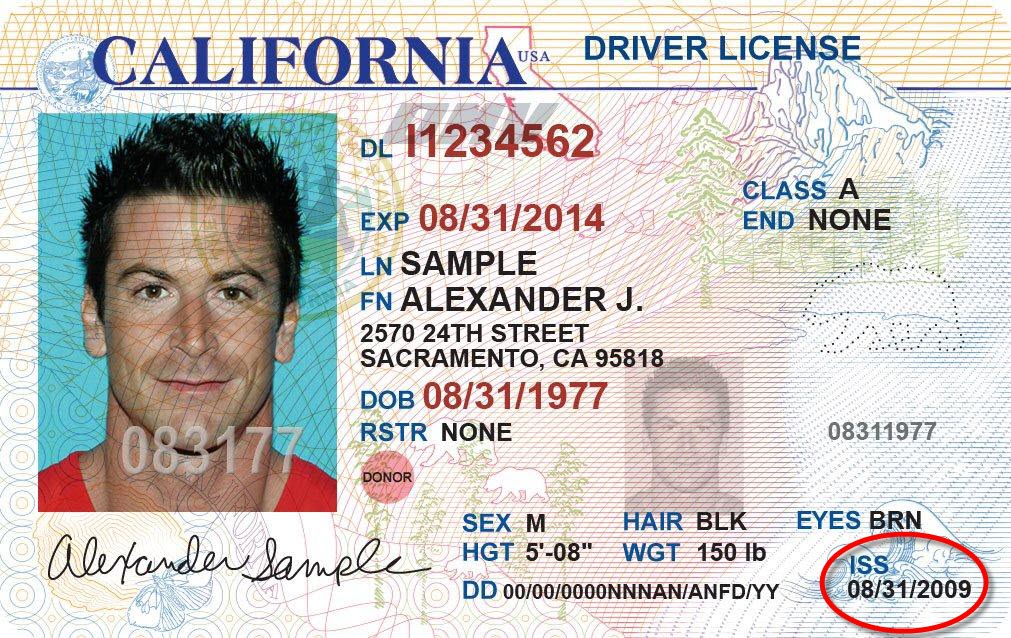 Document number on california driver s license