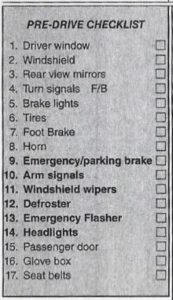 california driving test grading sheet